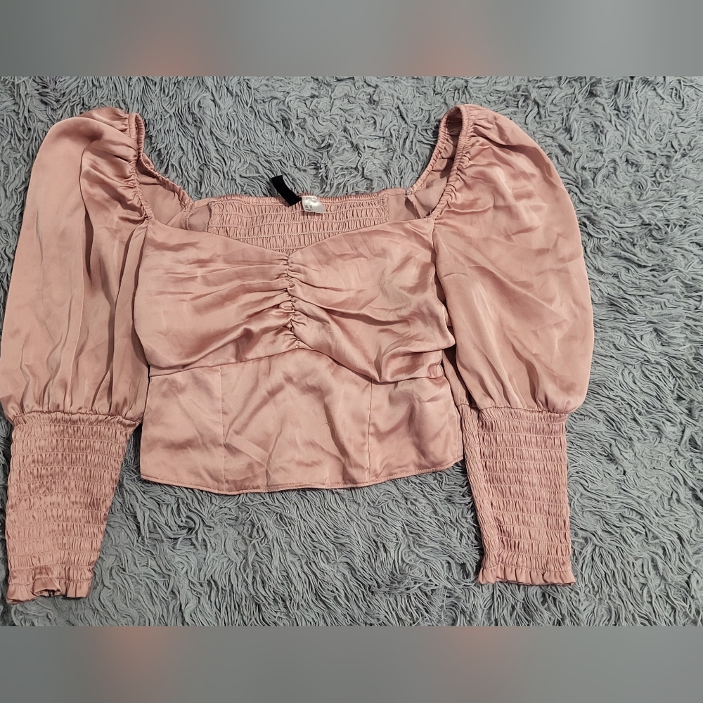 Satin pink shirt